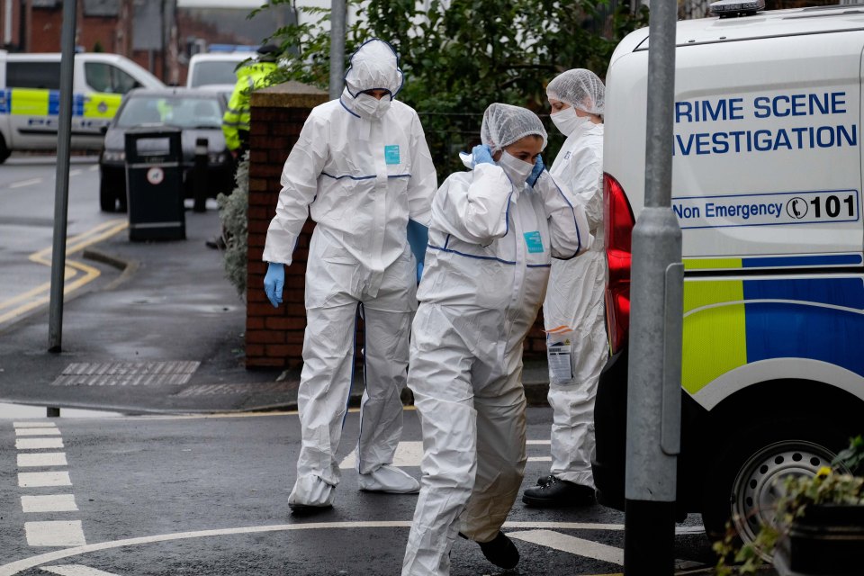  The crime scene on Tempest Road in Beeston, Leeds is now being inspected by police