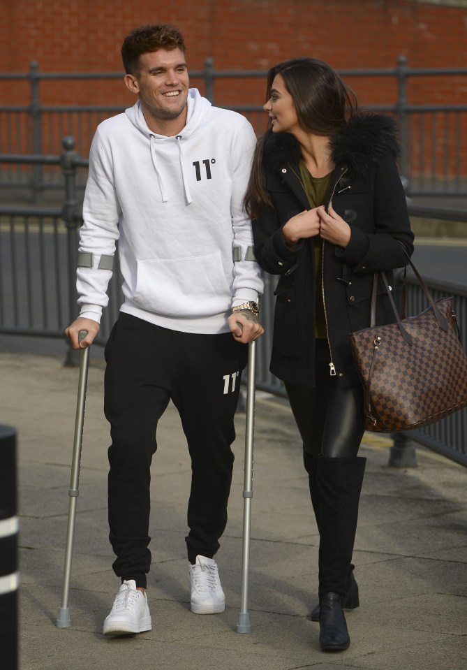  Gaz, 28, appeared to be in good spirits despite his injury and was seen chatting away to his stunning girlfriend as they made their way to a car