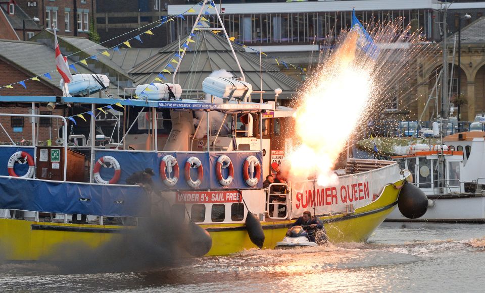  Explosive ... filming Jeremy Clarkson's new show The Grand Tour in the seaside town of Whitby