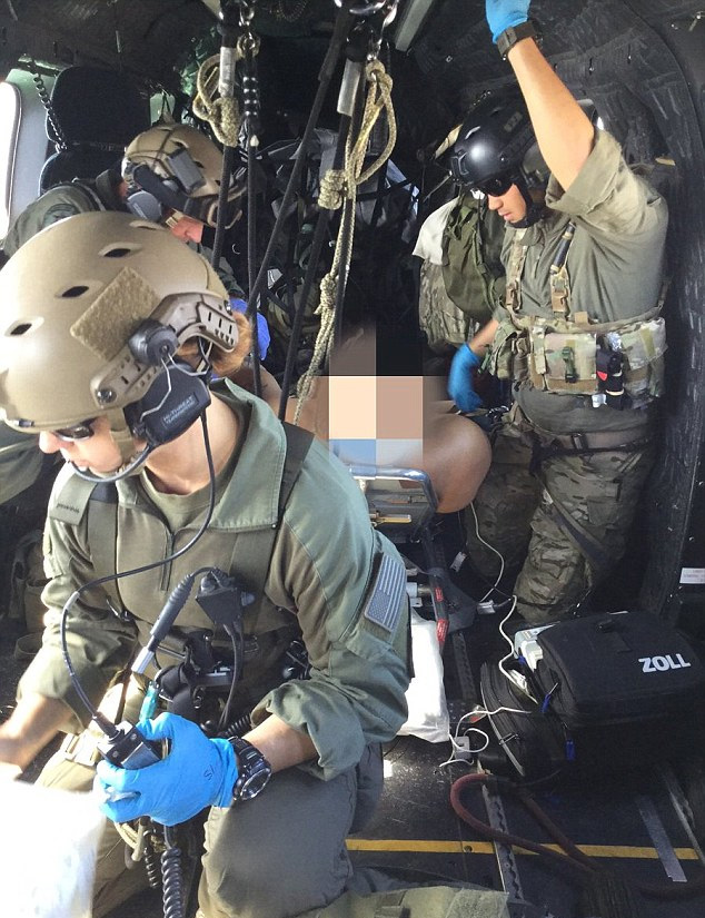  The Special Enforcement Bureau of Los Angeles County Sheriff's Department shared this pic of the guard inside the chopper