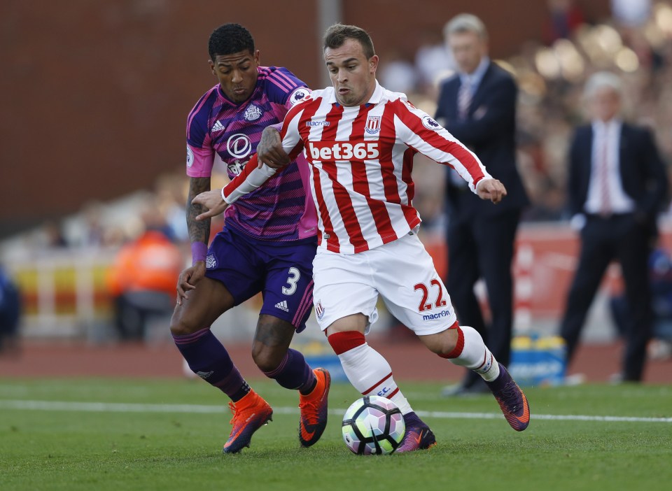  Stoke star Xherdan Shaqiri is also said to be a target for Roma