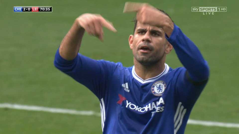  Costa was rumoured to have been in a scrap with Antonio Conte - but he seems happy