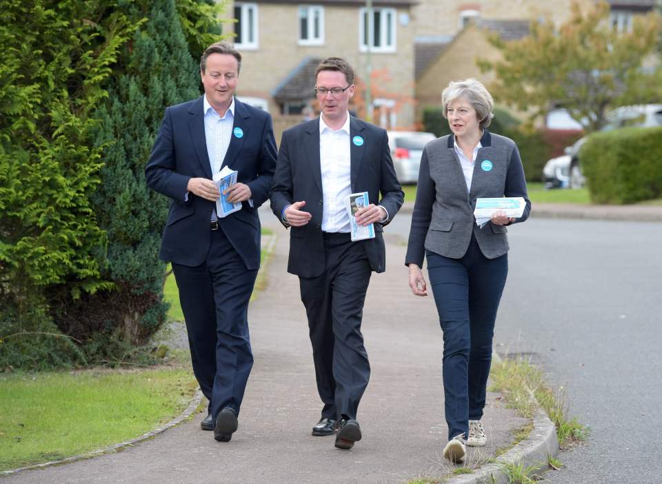  Theresa May out campaigning with former Prime Minister David Cameron for Robert Courts, the Conservative candidate in the Witney by-election