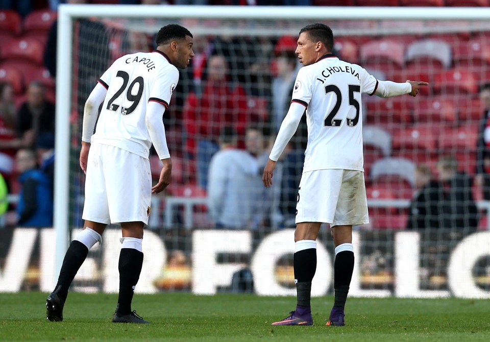  Jose Holebas netted the winner against Middlesbrough but was seen arguing at full time