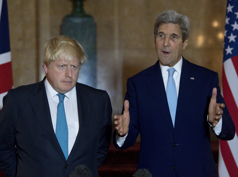  Boris Johnson was speaking after a London summit with US Secretary of State John Kerry