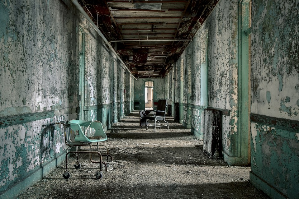  One snap revealed a dusty corridor of a former asylum