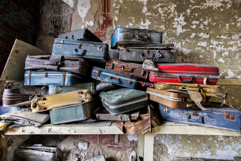  A pile of suitcases gives a haunting reminder of those who used the hospital in years gone by