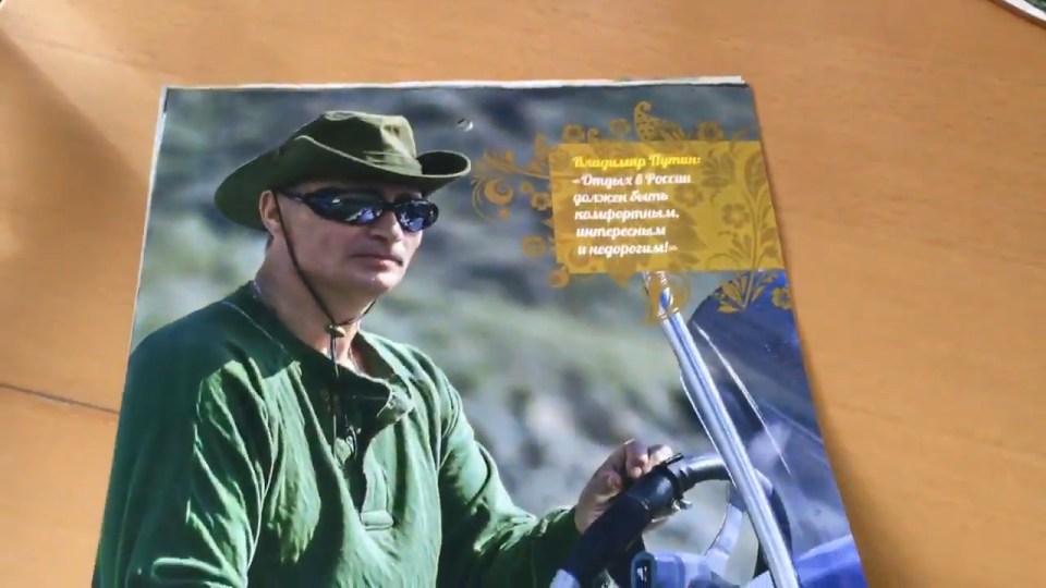  And he kept the camouflage  on to drive a military vehicle in another snap from the 2017 calendar