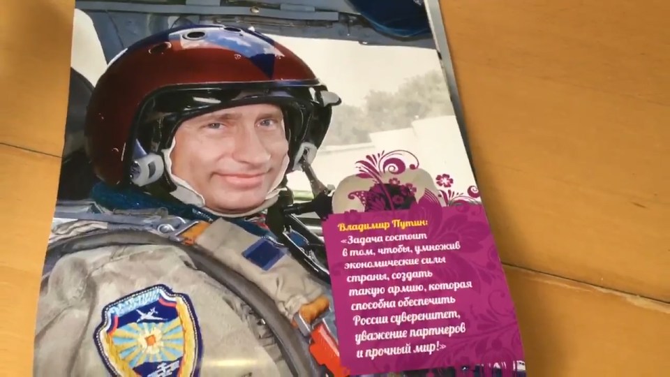  But hardman Vlad is back again by April, donning his military gear to sit at the controls of a fighter jet