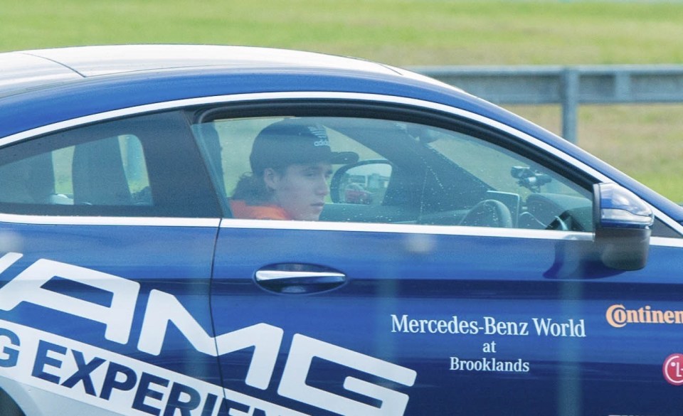 The teen is used to driving a Mercedes after buying one as his first car over the summer