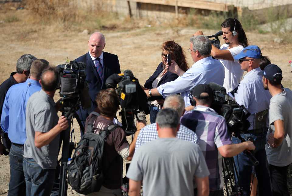  Detective Inspector Jon Cousins speaking during a press conference this morning