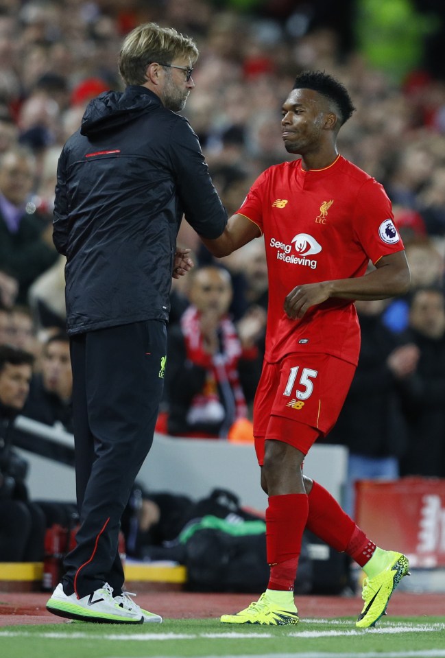  Sturridge was subbed on the hour after failing to take his chance