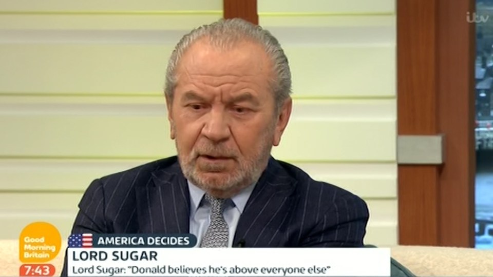  Lord Sugar quickly corrected himself as Susanna laughed in her seat saying: "I thought you were on my side for a moment."