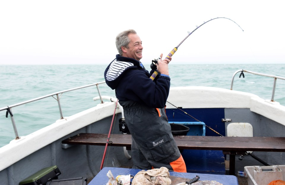  He got away from the drama engulfing his party with a trip off the Kent coast with friends