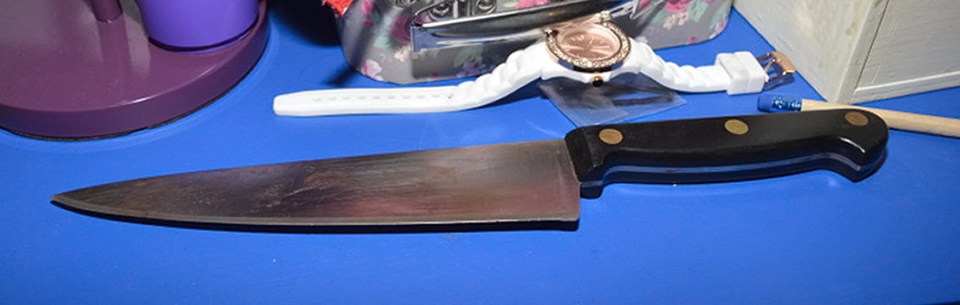  The knife used in the attack