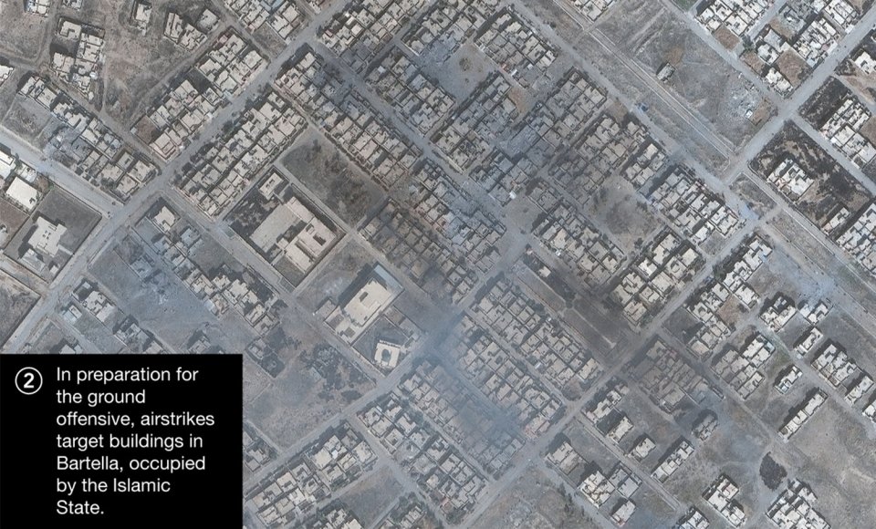  The smoke from the fires is used to hamper visibility of US-led air strikes