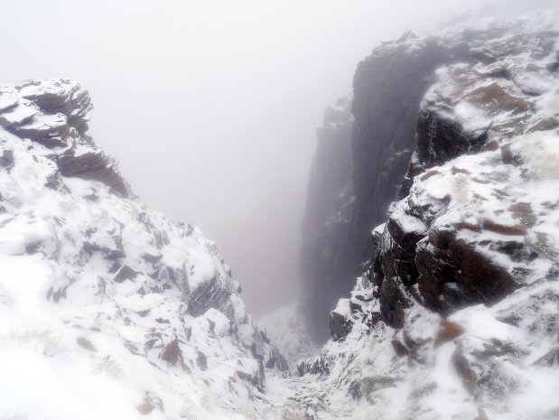 The Scottish Highlands was blanketed by the white stuff this morning