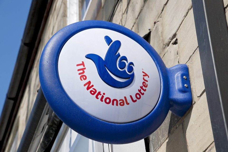 The National Lottery Sign on a Shop