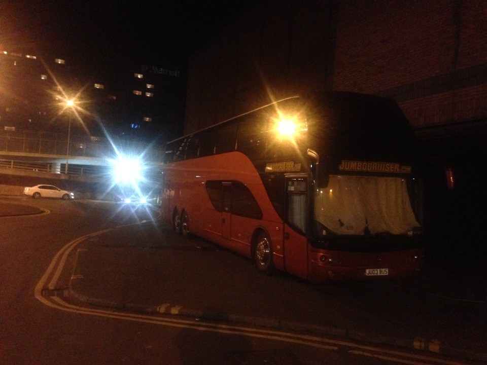 However the guys' tour bus received a parking ticket in Glasgow outside their venue