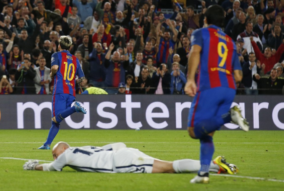  Lionel Messi has scored six goals in two Champions League games