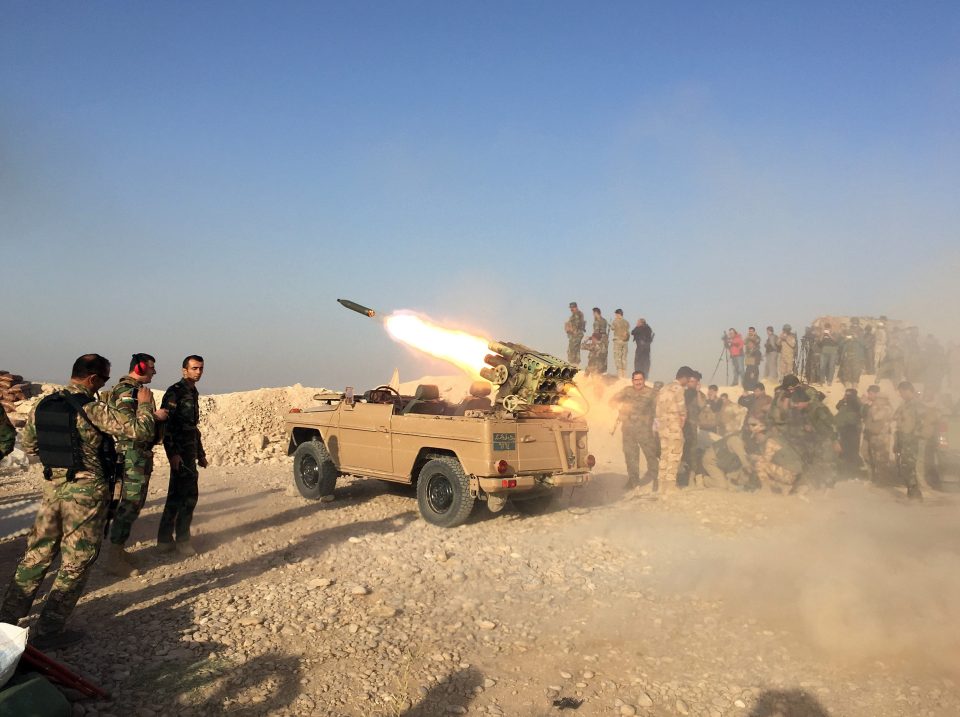  Kurdish forces launch rockets in dawn raids on IS occupied villages