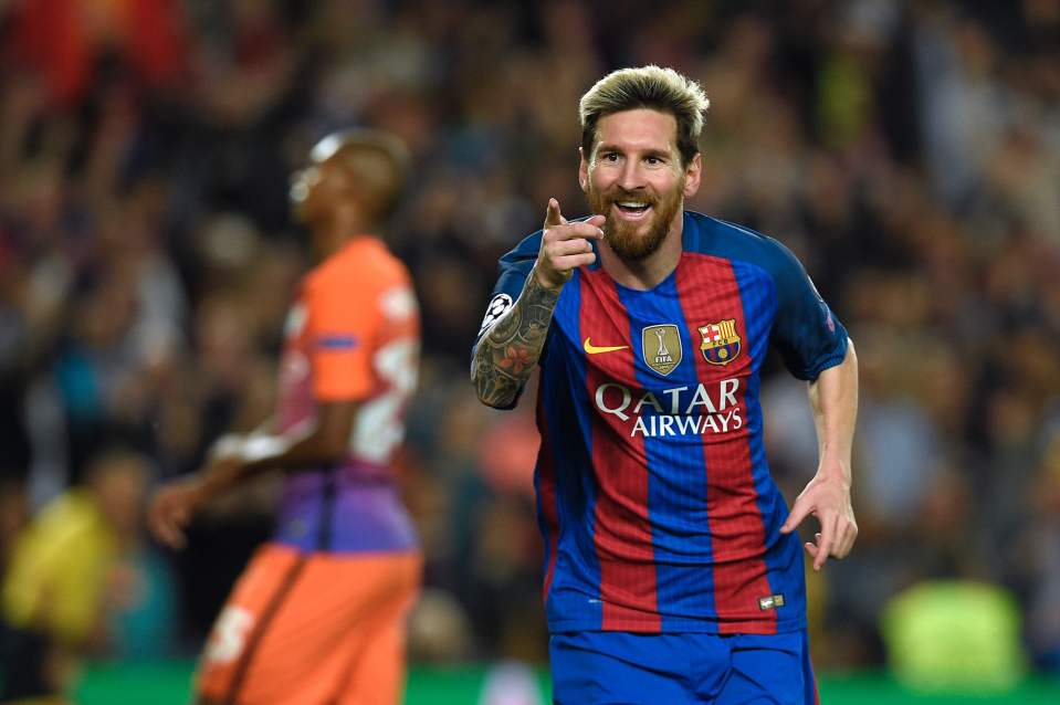  Lionel Messi netted a sensational hat-trick as Barcelona hammered Manchester City