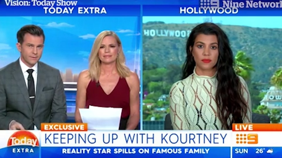  Kourtney heard the whole exchange between the presenters