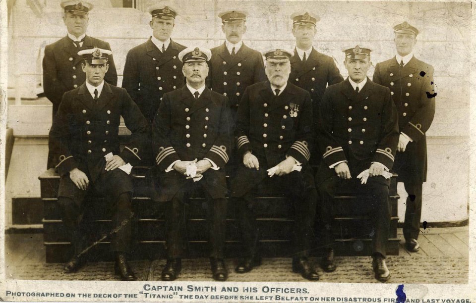  Henry Wilde, back left, joined the Titanic crew and said he was disappointed to have been given the second in command position