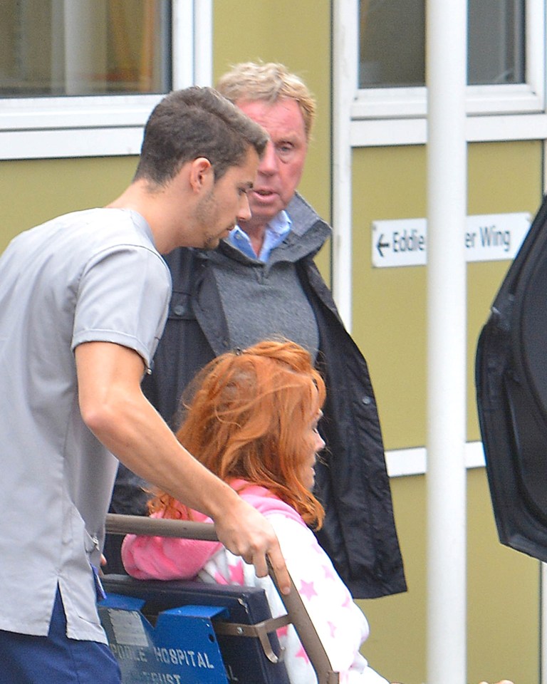  Harry was seen escorting Sandra into his Range Rover outside of the hospital this morning