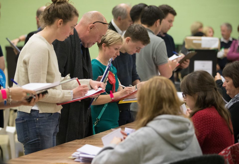  Ballots are counted as the results come in