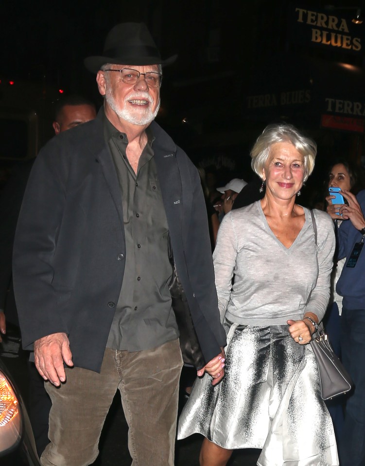 Oscar winning actress Helen Mirren attended the gig with her husband