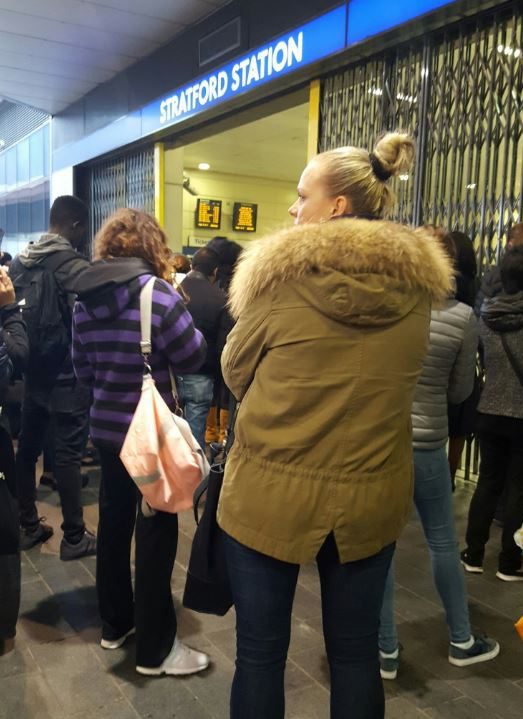  Hundreds of commuters have been stranded outside the station amid this morning's fire alertArmed police have swarmed the station amid the fire threat at the busy London station.