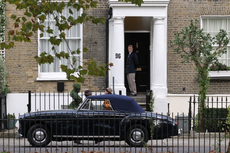  He filmed on a swanky London street