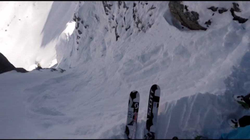 POV of Jeremie Heitz plunging down the mountain