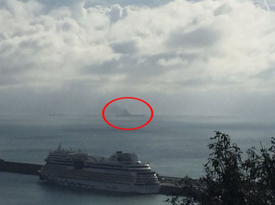  The fleet could be seen with the naked eye from Dover's sea port this morning