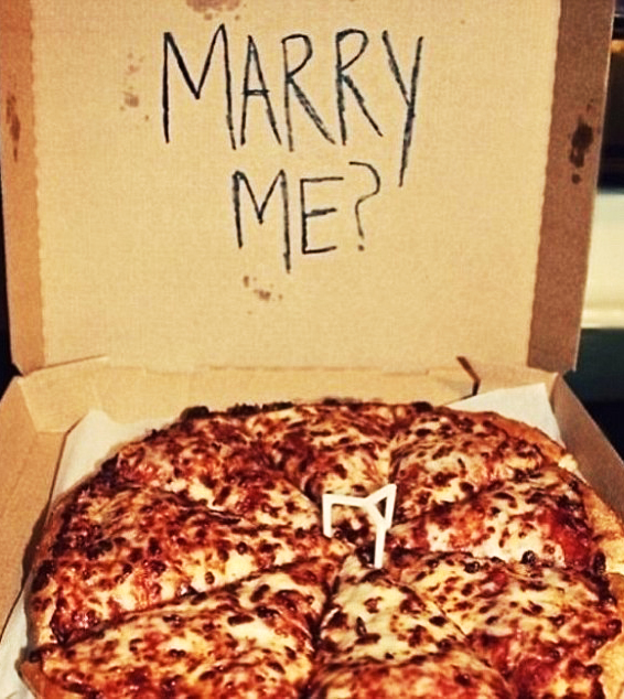  The cheesiest proposal ever?