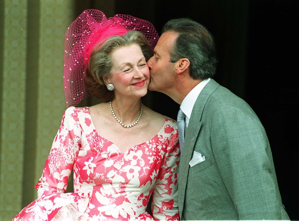 Count de Chambrun with Countess Raine Spencer, the stepmother of Diana, Princess of Wales, who has died aged 87 