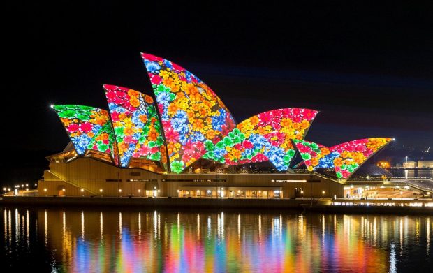 The Opera House lit up in glorious colours for art festival Vivid