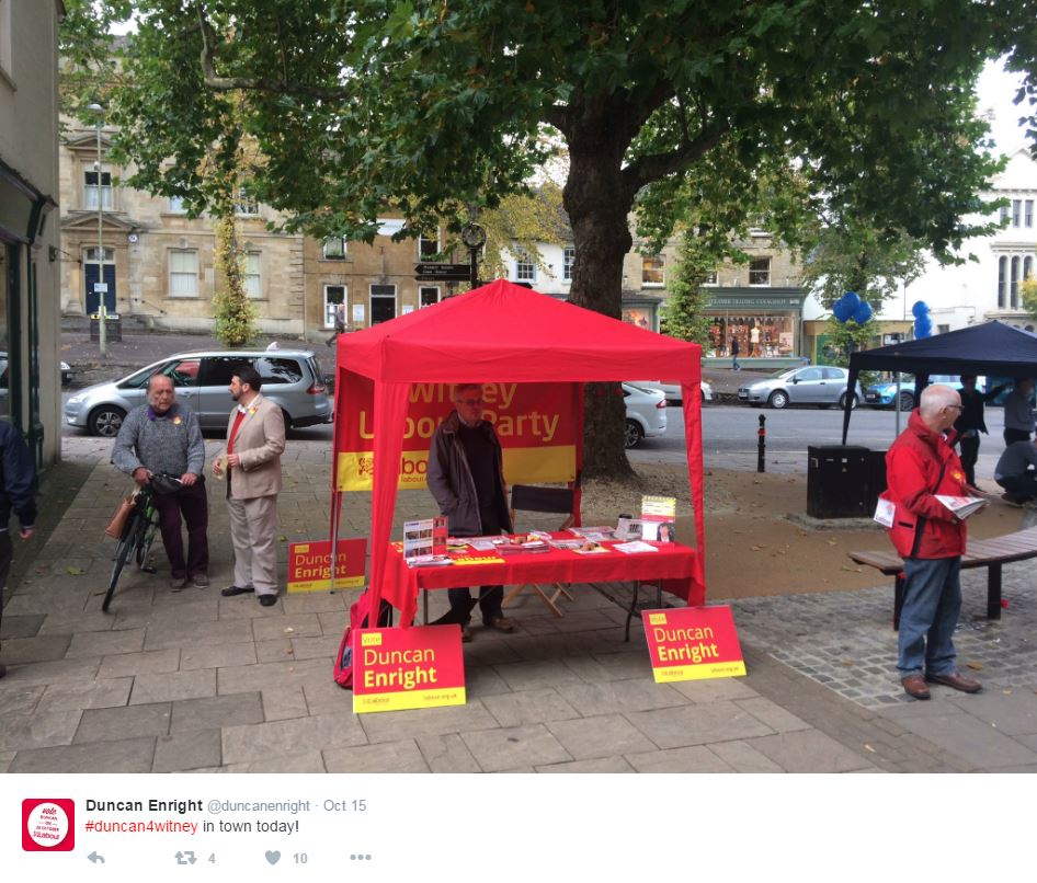  Creating a buzz... Labour campaign in PM's old constituency of Witney