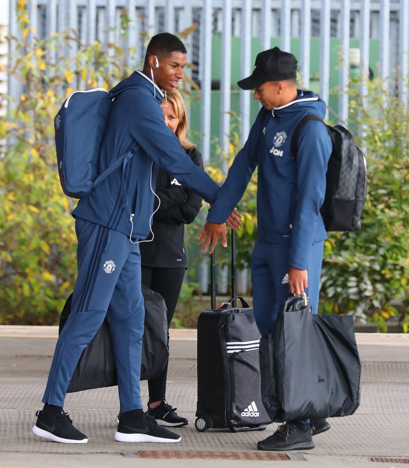  The United pair were heading down to London to face Chelsea