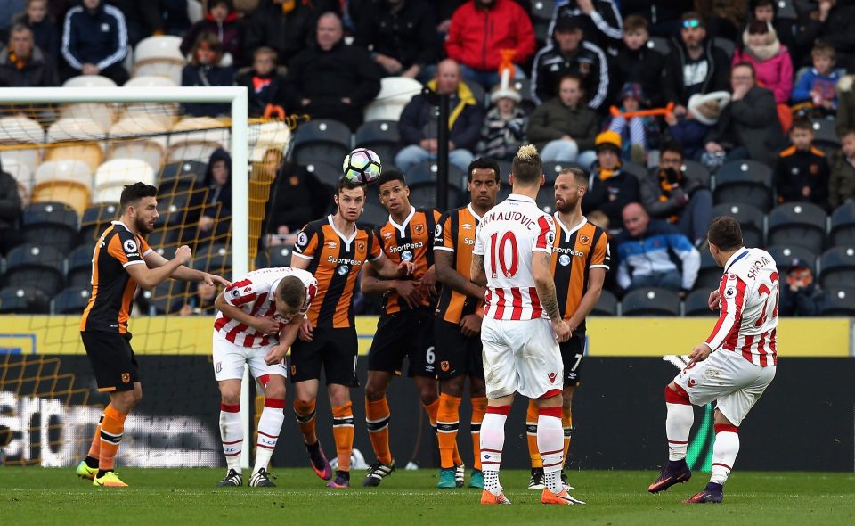  Xherdan Shaqiri scored his second with a stunning free-kick against Hull