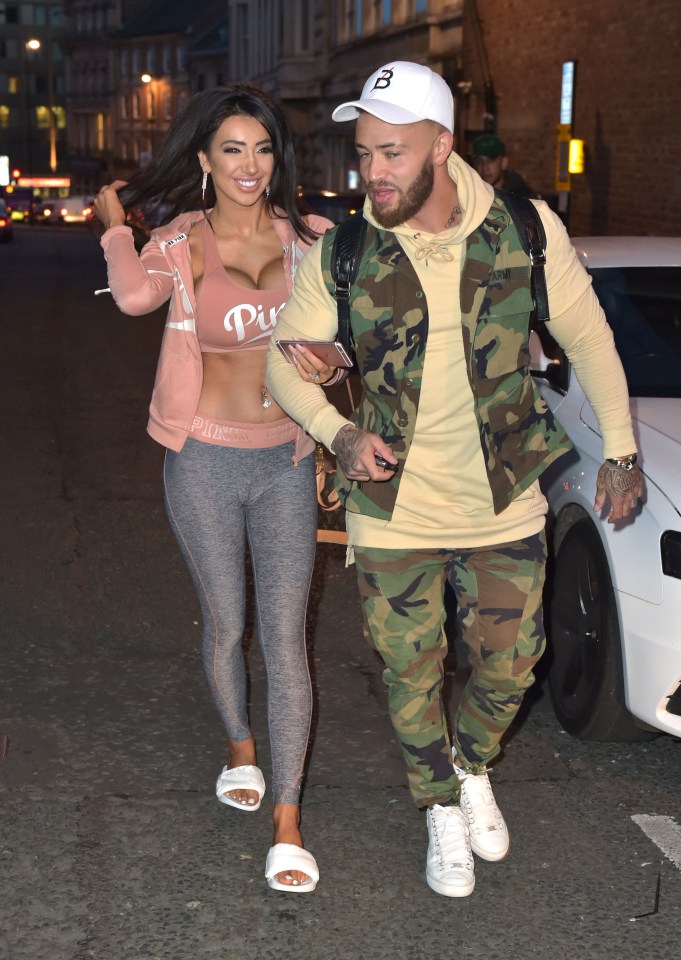 EXC: Chloe Khan and Ashley Cain out and about in Newcastle