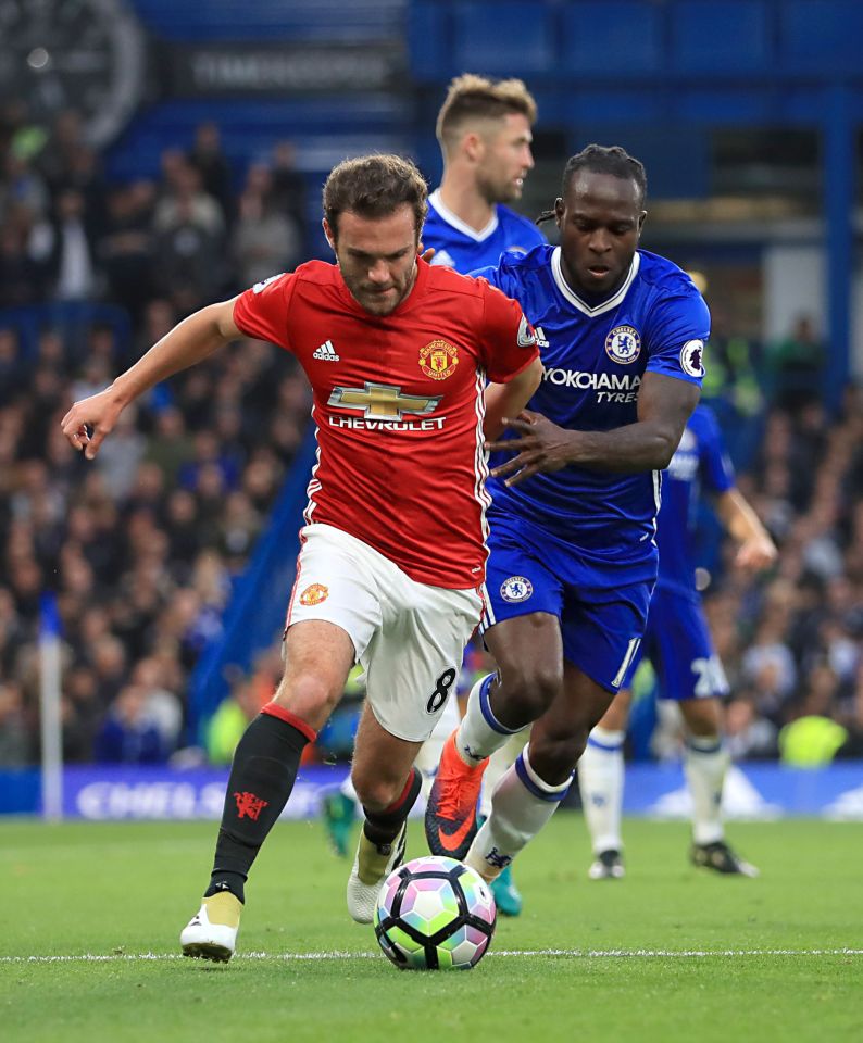  Juan Mata was unable to help United from crumbling against Chelsea on his return to Stamford Bridge