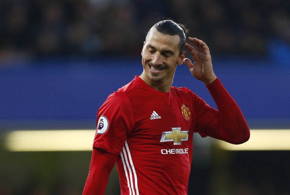  Zlatan Ibrahimovic missed a couple of glorious chances for United