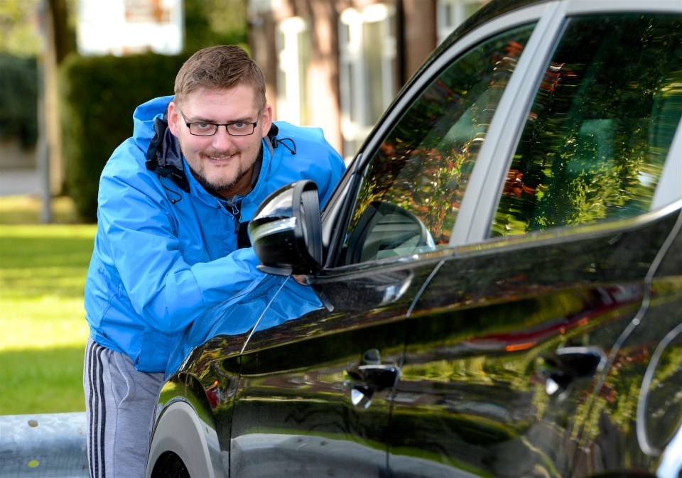  Brendan was given the car as part of the government's Motability scheme, but spotted the huge spider in it just two days later