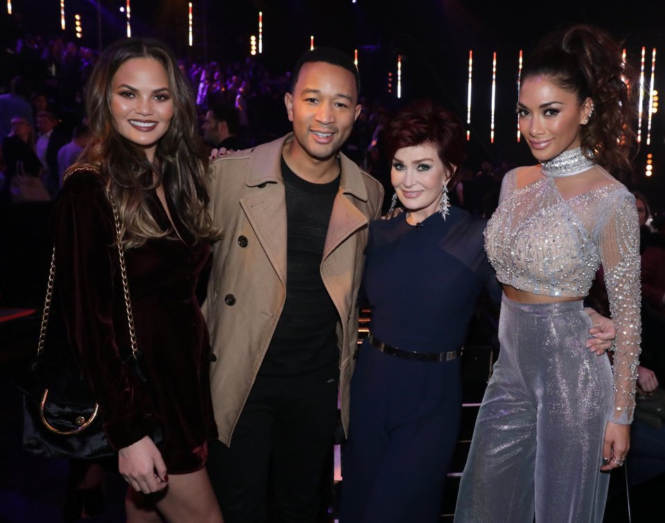  Chrissy and John joined Sharon and Nicole backstage