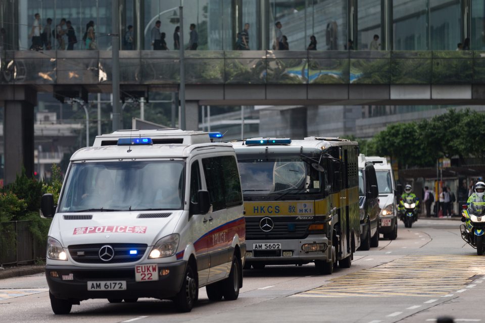  Jutting (pictured arriving at court in a police van) described how he barricaded himself in his bedroom and called police after his alleged murder spree