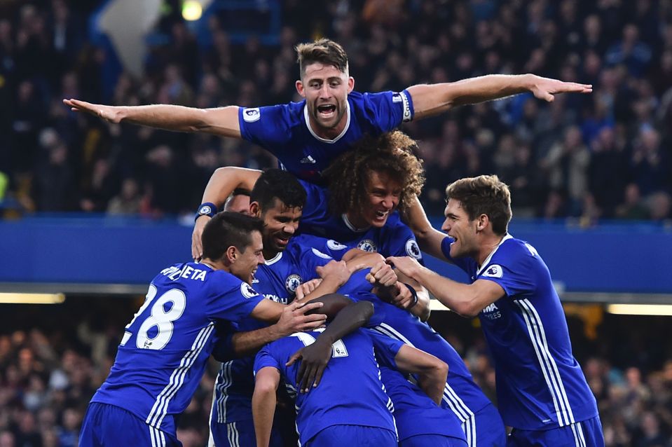  Chelsea romped home against Manchester United at the weekend, with Gary Cahill on the scoresheet