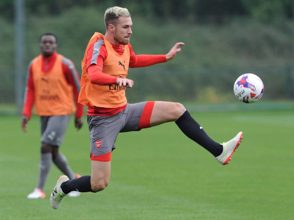  Aaron Ramsey has said he is itching to go as he steps up his recovery from a hamstring injury