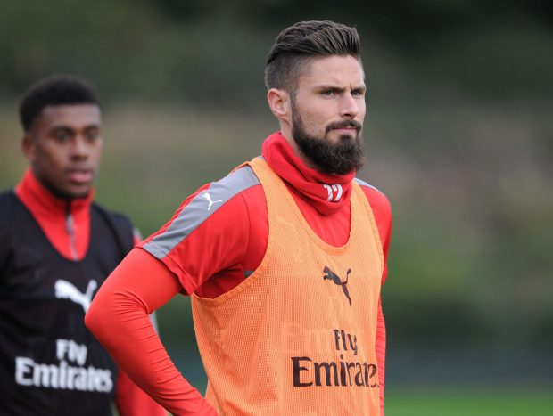 Olivier Giroud could be set for a return from injury as Arsenal face Reading tomorrow in the EFL Cup